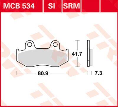 MCB534 - TRW All Round Sintered Metal Brake Pads For Honda CH 250 1985-1990 Front