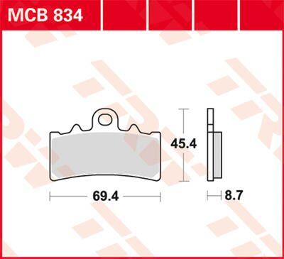 MCB834SV - TRW SV Series Sintered Brake Pads For KTM Adventure 390 2021 Front
