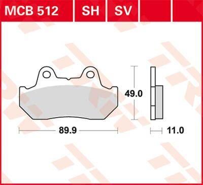 MCB512 - TRW All Round Sintered Metal Brake Pads For Honda CB 1100 F 1983-1984 Fit Front Or Rear