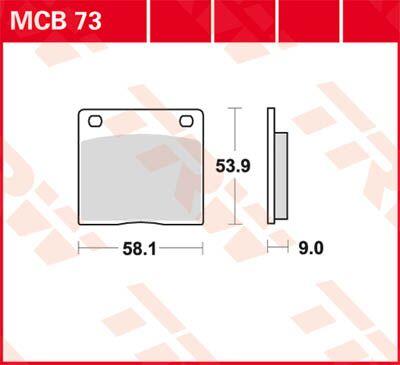 MCB73 - TRW All Round Sintered Metal Brake Pads For Suzuki GS 1000 E 1978-1980 Rear