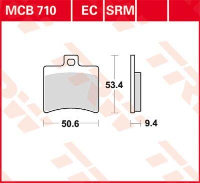 MCB710EC - TRW EC Series Ceramic Brake Pads For Aprilia Atlantic 125 2003-2009 Rear