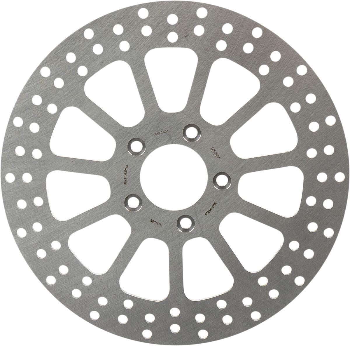 Trw Silver/Stainless Steel Mst504 - Fixed Round Brake Disc For Harley Davidson Fld 1690 2012-2013 Front