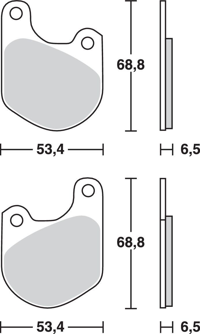 MCB511 - TRW All Round Sintered Metal Brake Pads For Harley Davidson FX 1200 1974-1979 Front
