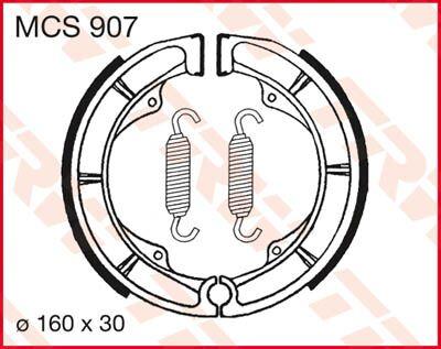 MCS907 - TRW Brake Shoes For Suzuki DR750S Big 1988 Rear