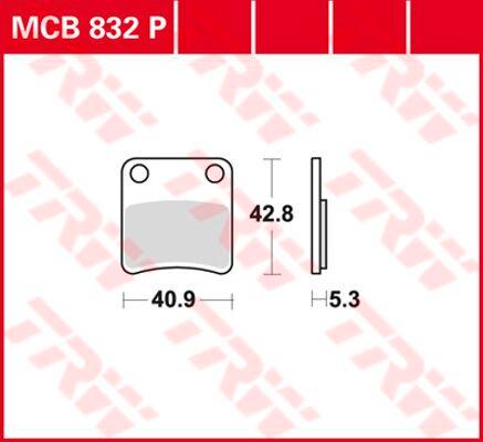 MCB832P - TRW All Round Sintered Metal Brake Pads For BMW C 600 Sport 2012-2015 Parking Brake