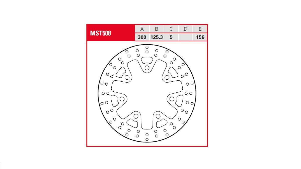 MST508 - TRW Fixed Round Brake Disc For Harley Davidson FLHR 1584 2008 Front