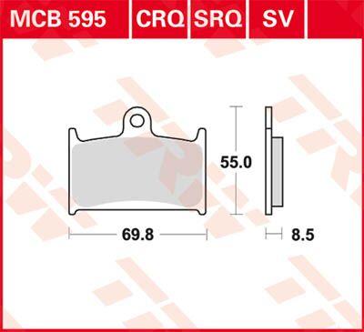 MCB595 - TRW All Round Sintered Metal Brake Pads For Indian Chief 111 2014-2017 Front