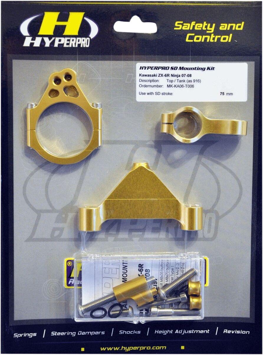 MK-KA06-B008 - Hyperpro Steering Damper Mounting Kit For Kawasaki KLE 650 2007-2014 - Gold