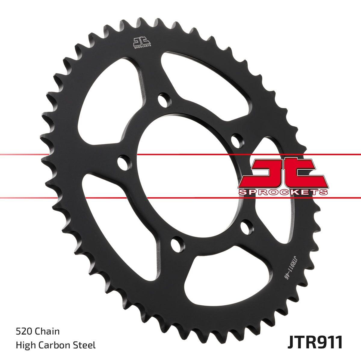 JTR911.46 - JT Steel Sprocket For Zontes 125 G1 ABS 2020-2024 Rear 46T