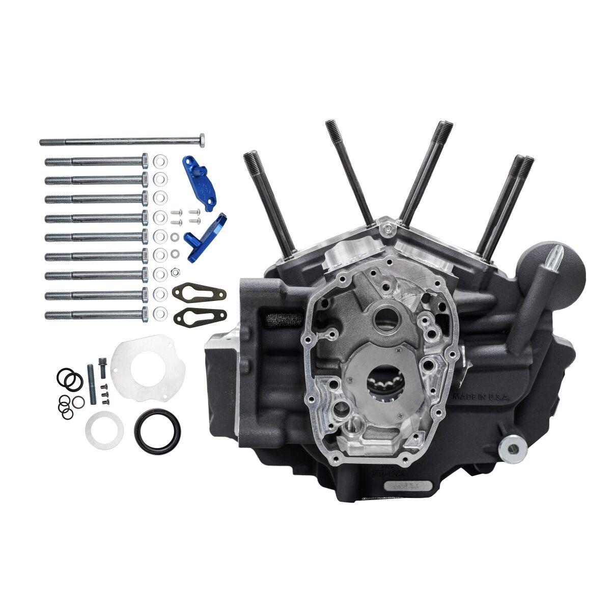 310-1341 - S&S Cycle Crankcase MK-Series 4-1/2" For Harley Davidson FLH 1868 2021 - Black