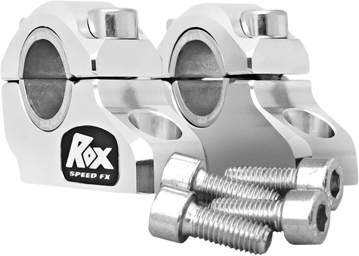 3R-B12POE - Rox Speed FX Pro-Offset Elite Block Handlebar Risers For Suzuki DL 1000 2019 25.4 mm (1")/31.8 mm (1-1/4") - Chrome
