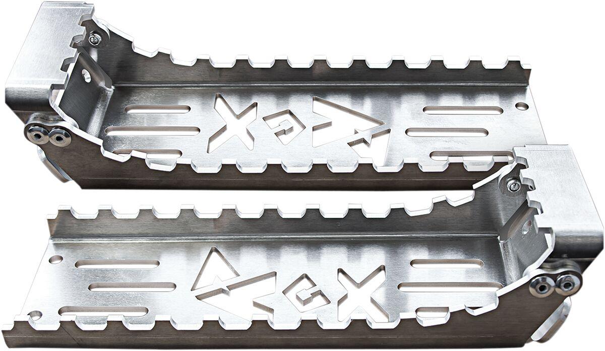 FP-001-ASM - Rox Speed FX Utility ATV Foot Pegs For Can Am Outlander 1000 EFI 4x4 2012-2024 - Silver