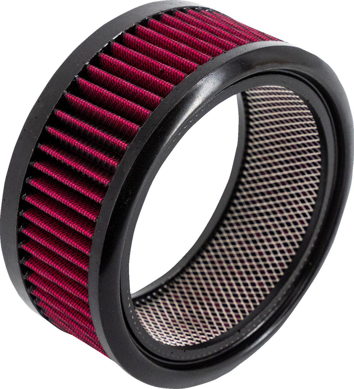 TM-1020-16 - Trask Replacement Assault Charge Air Filter For Harley Davidson FLD 1690 2012-2013 - Black/Red