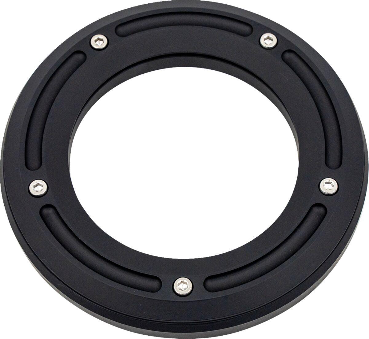 TM-0040MBK - Trask Assault Derby Cover with Window For Harley Davidson FLD 1690 2012-2013 - Black
