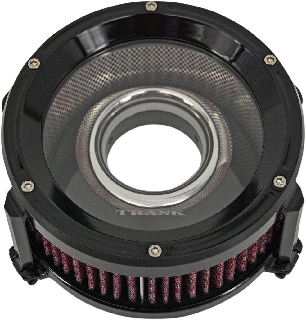TM-1021GBK - Trask Assault Charge High-Flow Air Cleaner For Harley Davidson FLD 1690 2012-2013 - Black