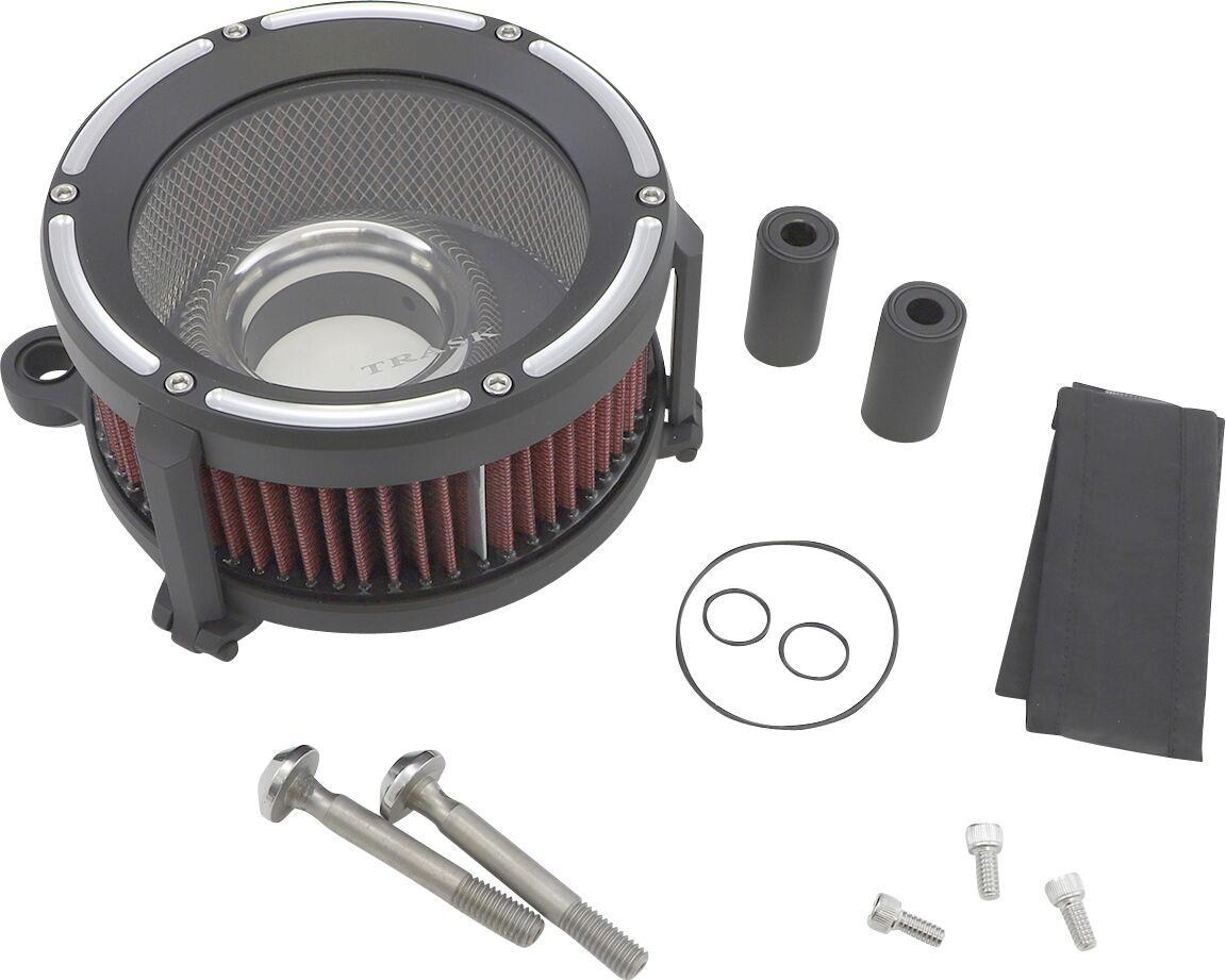 TM-1021RC - Trask Assault Charge High-Flow Air Cleaner For Harley Davidson FLD 1690 2012-2013 - Black/Reverse Cut