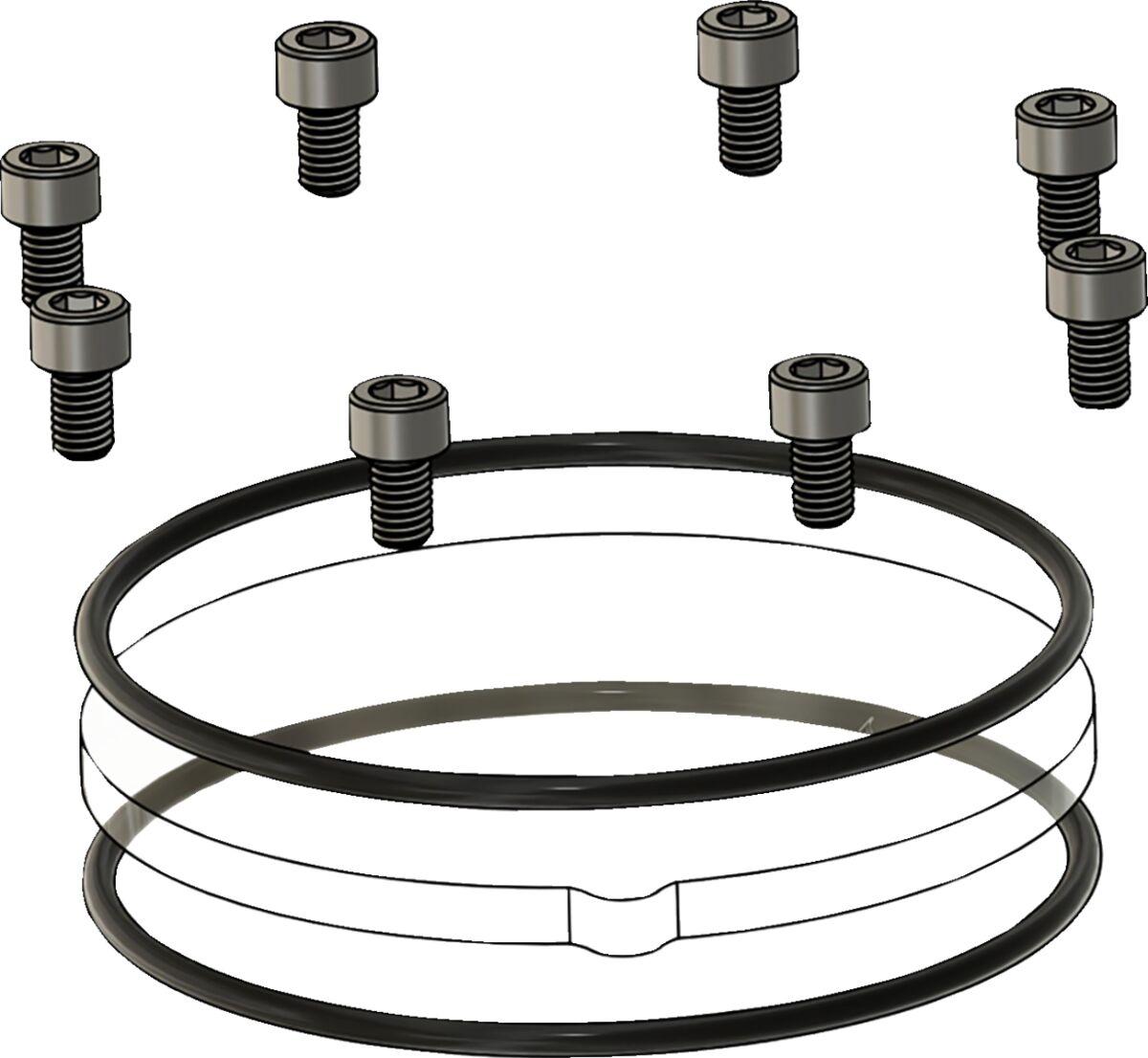 TM-018-RK - Trask Assault Cam Cover Repair Kit For Harley Davidson FLDE 1750 2018-2020 - Raw