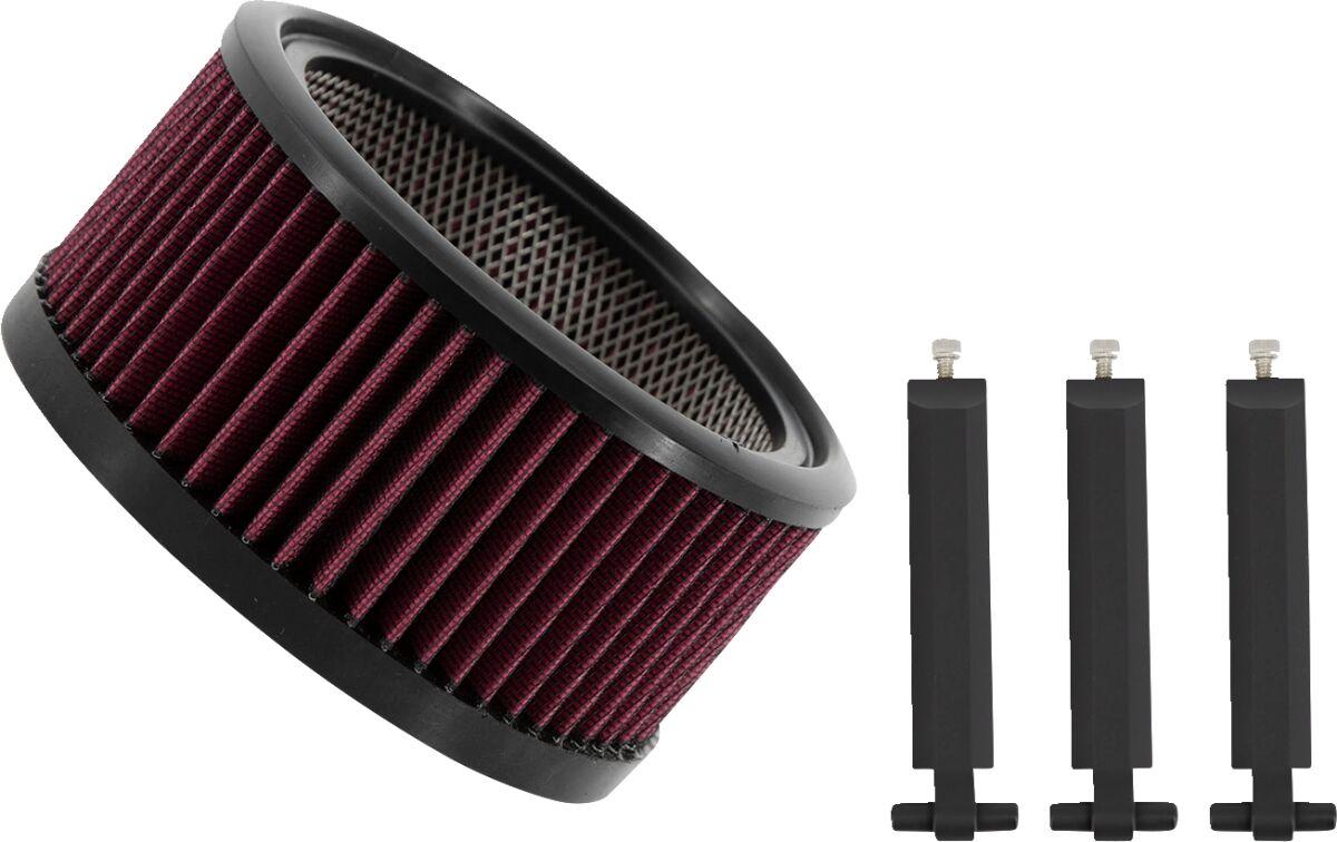 TM-1020-BPBK - Trask Big Power Filter Kit For Harley Davidson FLD 1690 2012-2013 - Black