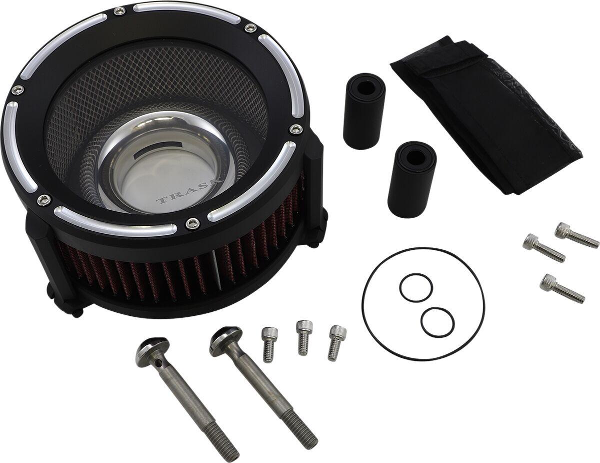 TM-1020RC - Trask Assault Charge High-Flow Air Cleaner For Harley Davidson FLHR 1584 2008 - Black/Reverse Cut