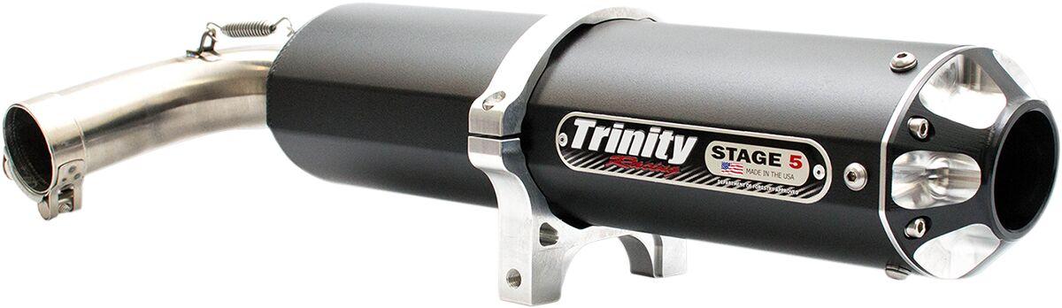 TR-4158S-BK - Trinity Racing 5 Stage Silencer For Yamaha YXZ 1000 R 2016-2026 - Black