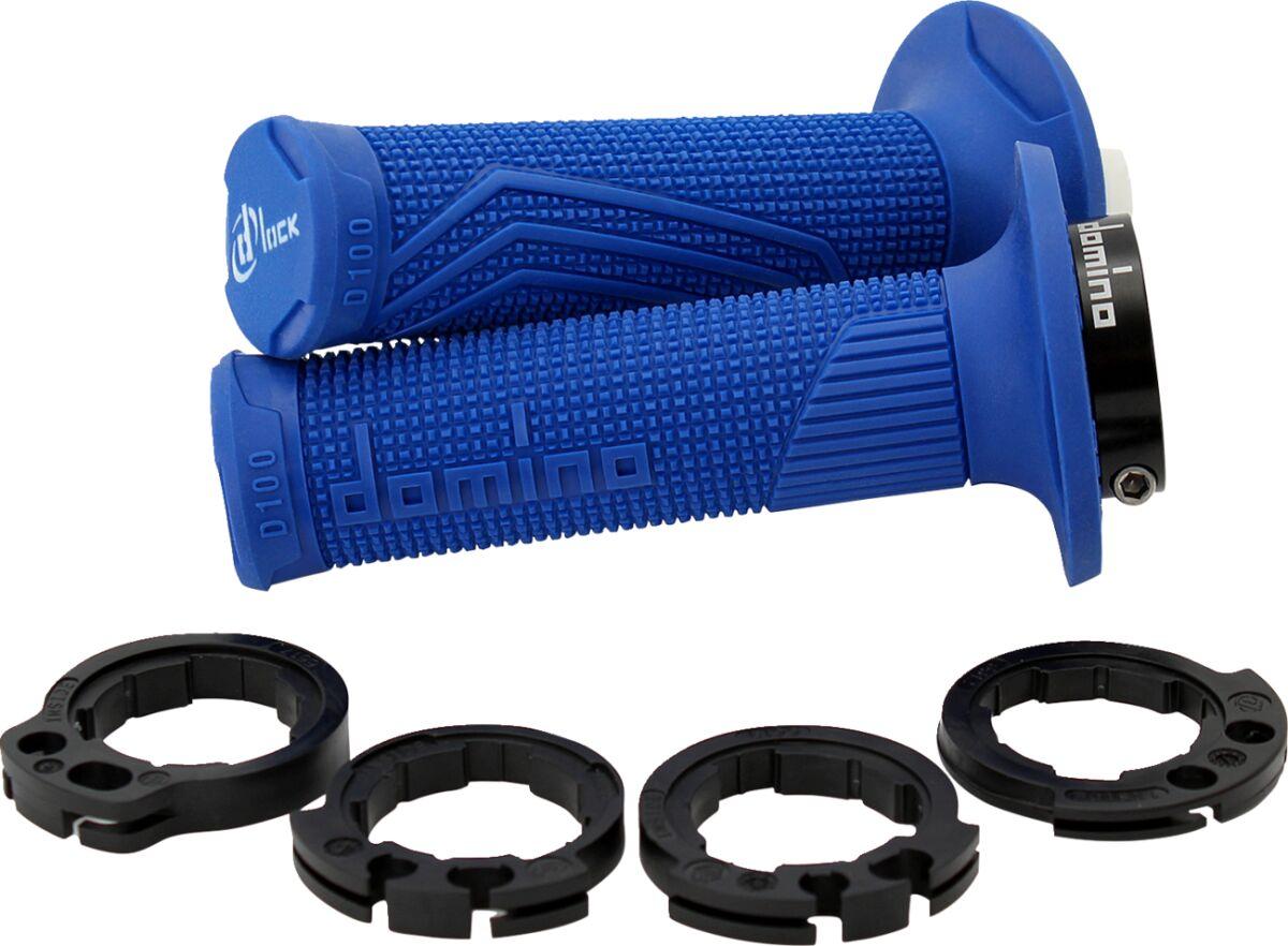 D10046C4800A9-0 - Domino D100 D-Lock Double Cable Grips - Blue
