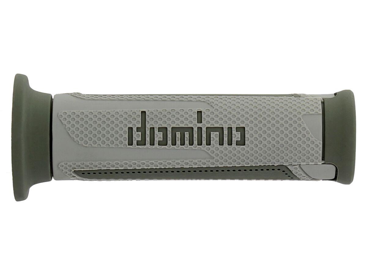 A35041C5552C7-0 - Domino A350 Road Touring Grips - Grey/Green