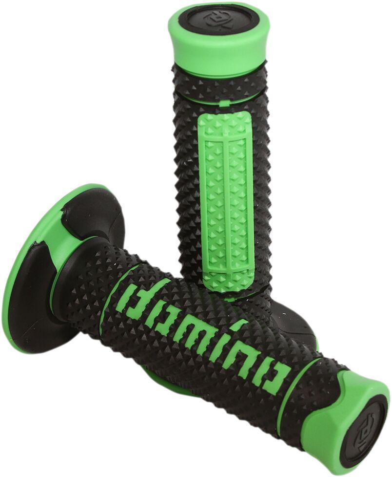 A26041C4440A7-0 - Domino Diamonte Off Road Grips - Black/Green