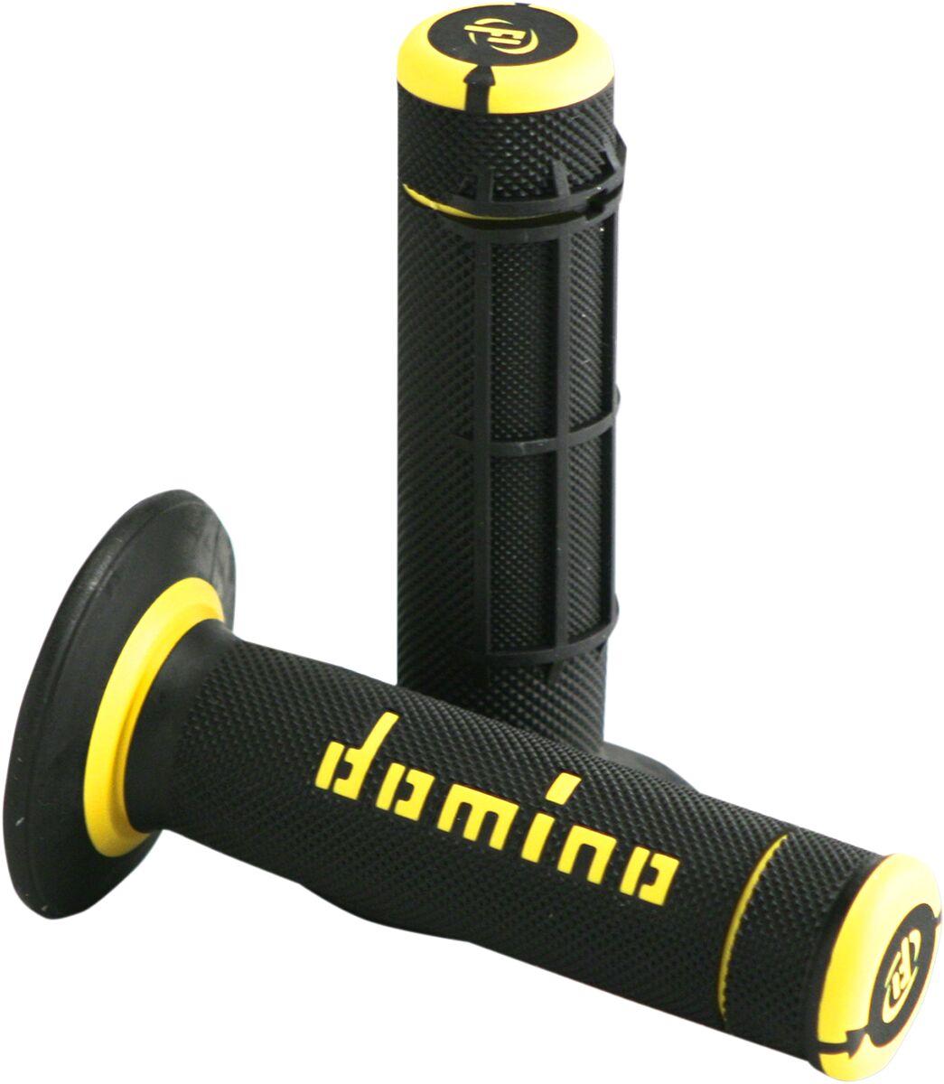 A02041C4740A7-1 - Domino Dually Off Road Grips - Black/Yellow