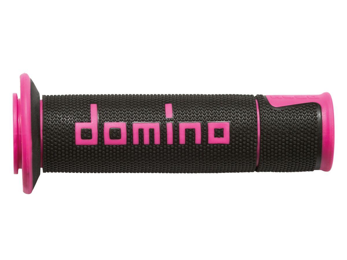 A45041C4340B7-0 - Domino A450 Road/Race Grips - Black/Fuchsia