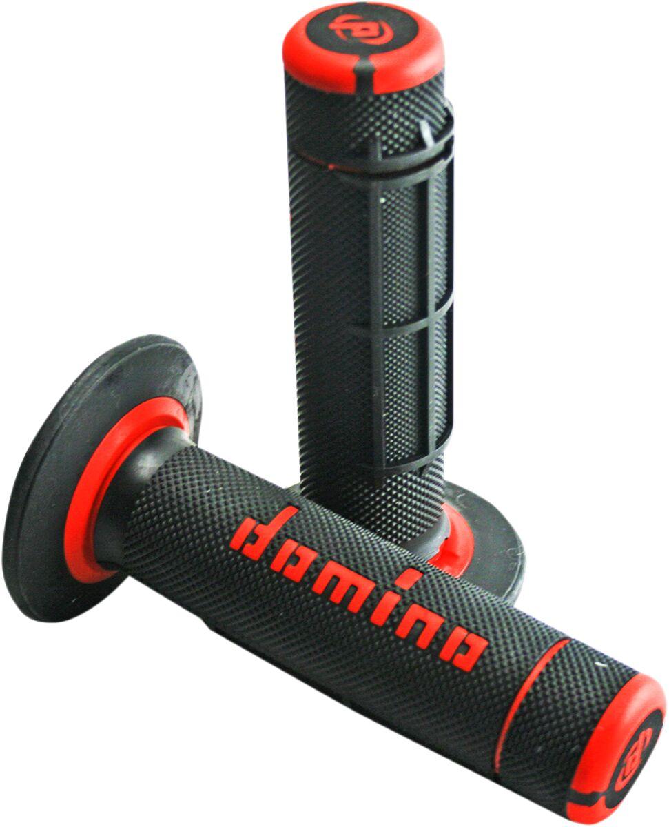 A02041C4240A7-1 - Domino Dually Grips For Husqvarna CR125 2007-2013 - Black/Red