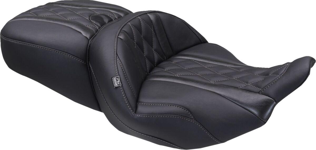 89411GM - Mustang Deluxe Touring Seat For Harley Davidson FLHX 1923 ABS 2024-2026 - Black/Grey