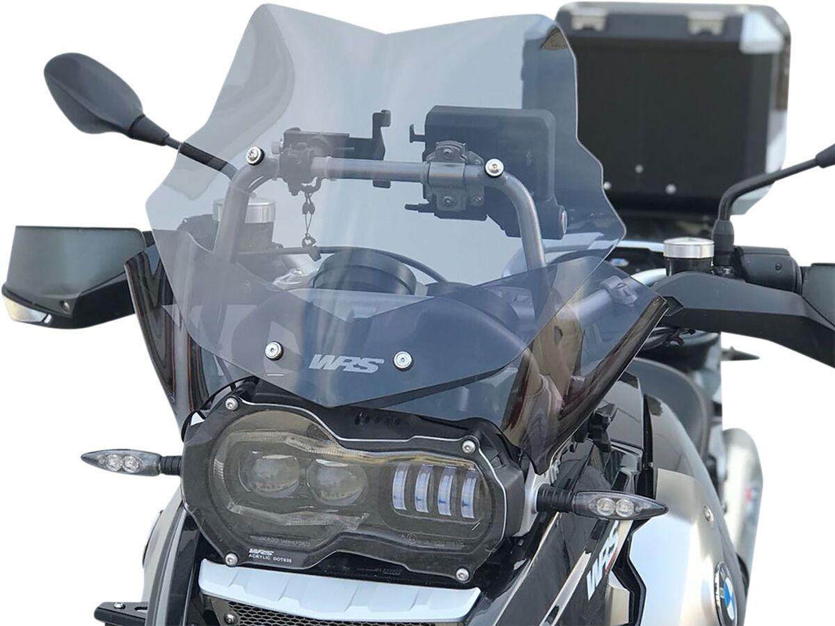 BM033F-LED - WRS Windscreen For BMW R 1200 GS 2004-2012 32 cm (12-1/2") - Smoke