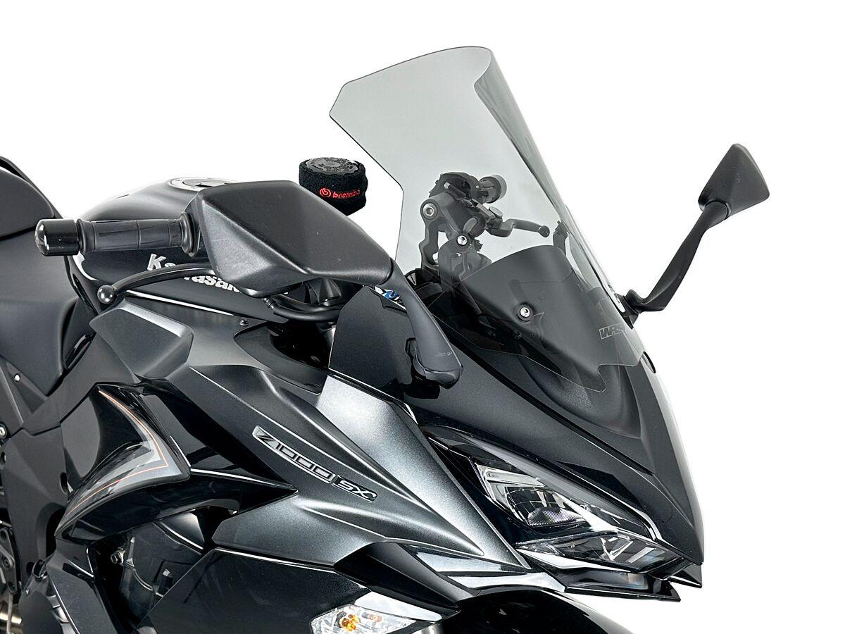 KA015F - WRS Windscreen For Kawasaki Ninja 1000 SX ABS 2020-2023 39 cm (15-3/8") - Smoke