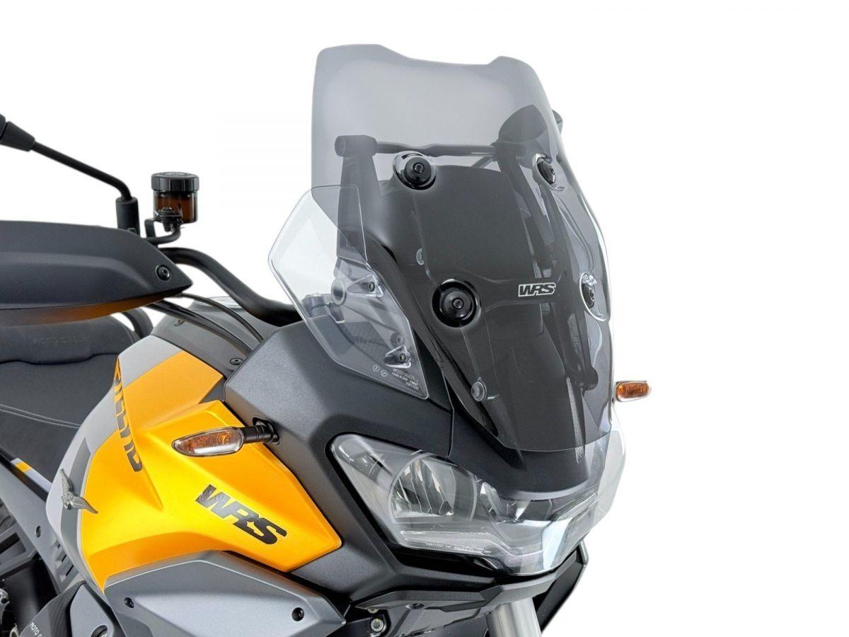 Wrs Dark Smoke Mg006fs - Windscreen For Moto Guzzi Stelvio 1000 Abs 2024-2025