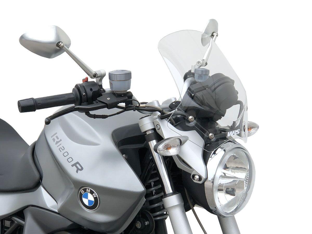 BM044T - WRS Windscreen For BMW R 1200 R 2006-2014 34 cm (13-3/8") - Clear
