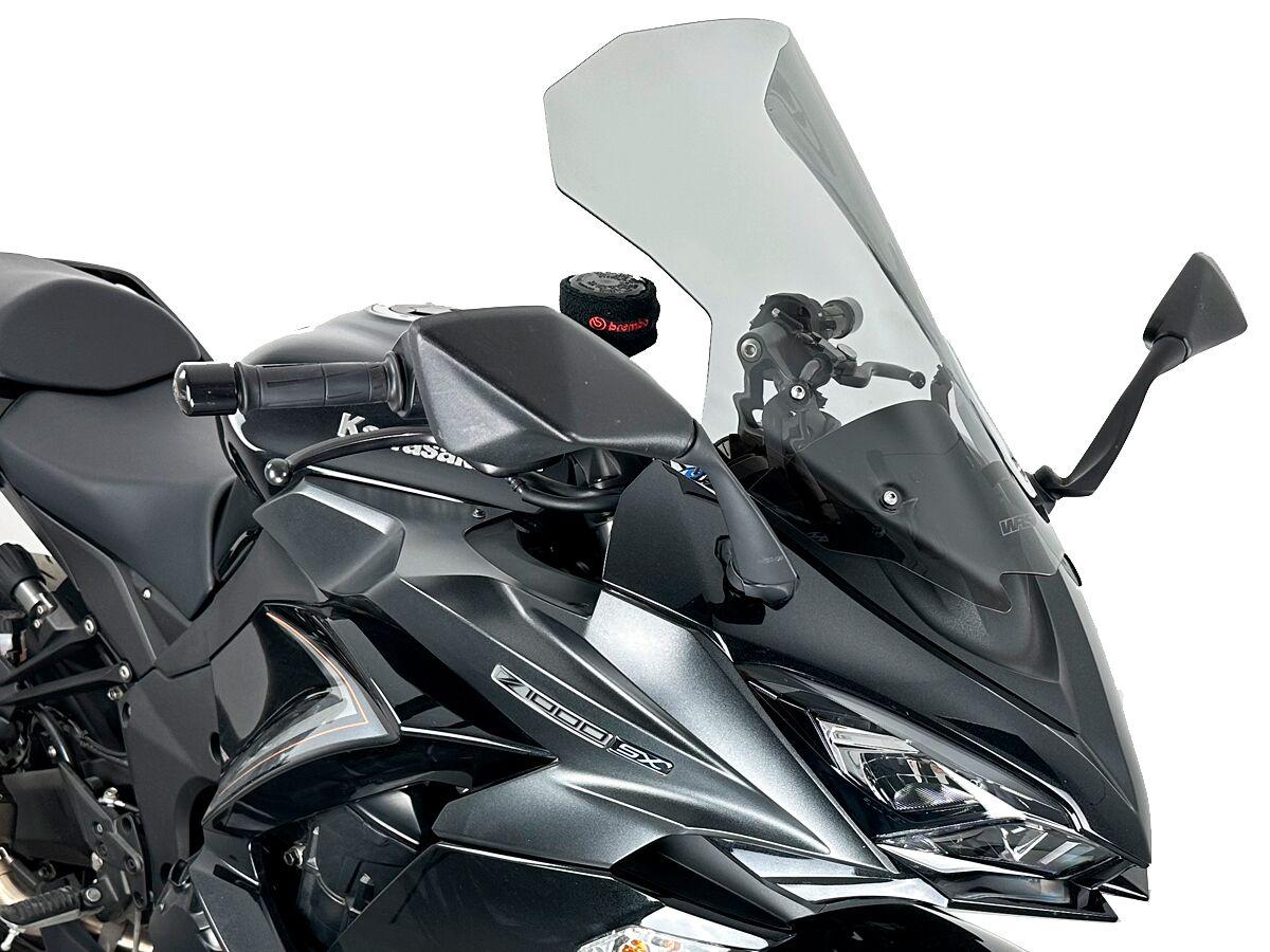KA014F - WRS Windscreen For Kawasaki Ninja 1000 SX ABS 2020-2023 47 cm (18-1/2") - Smoke