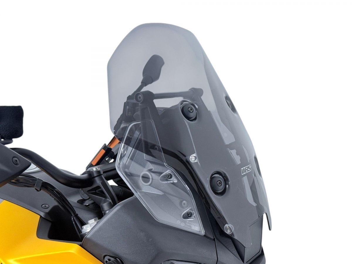 MG002FS - WRS Windscreen Touring W/ Radar Stelvio For Moto Guzzi STELVIO 1000 ABS 2024-2025 48 cm (18-7/8") - Dark Smoke