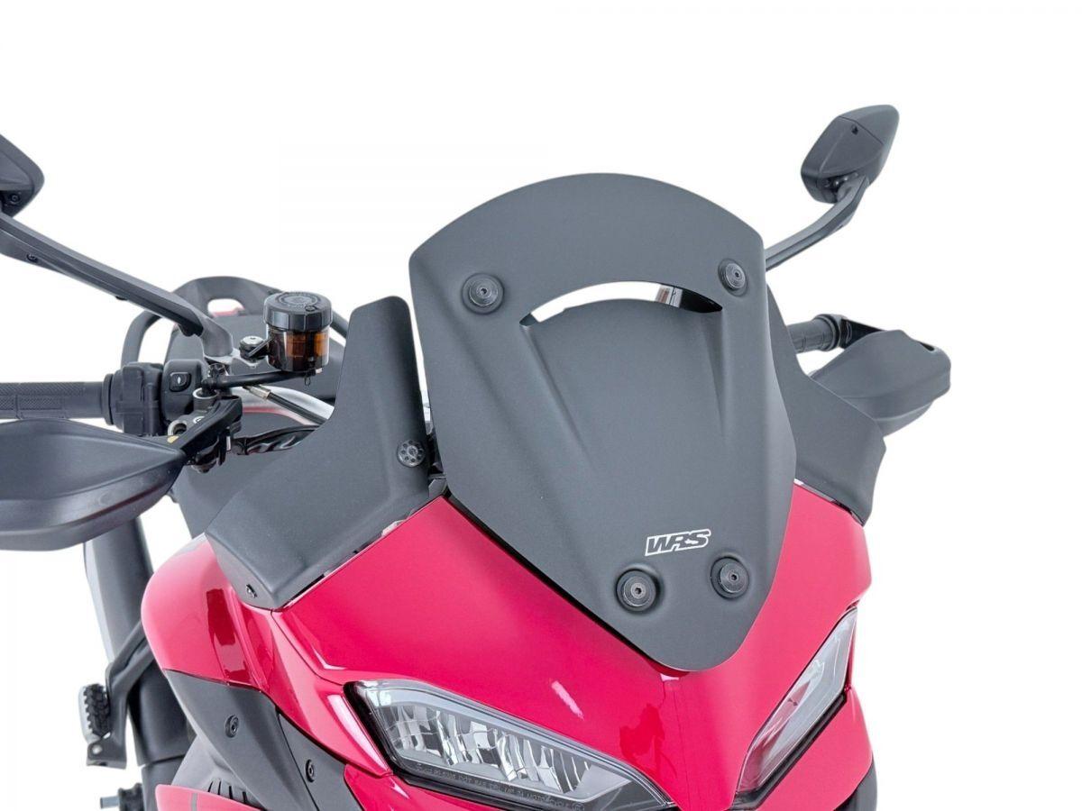 DU037NO - WRS Windscreen For Ducati MultiStrada V2 900 ABS 2025-2026 36.5 cm (14-3/8") - Black