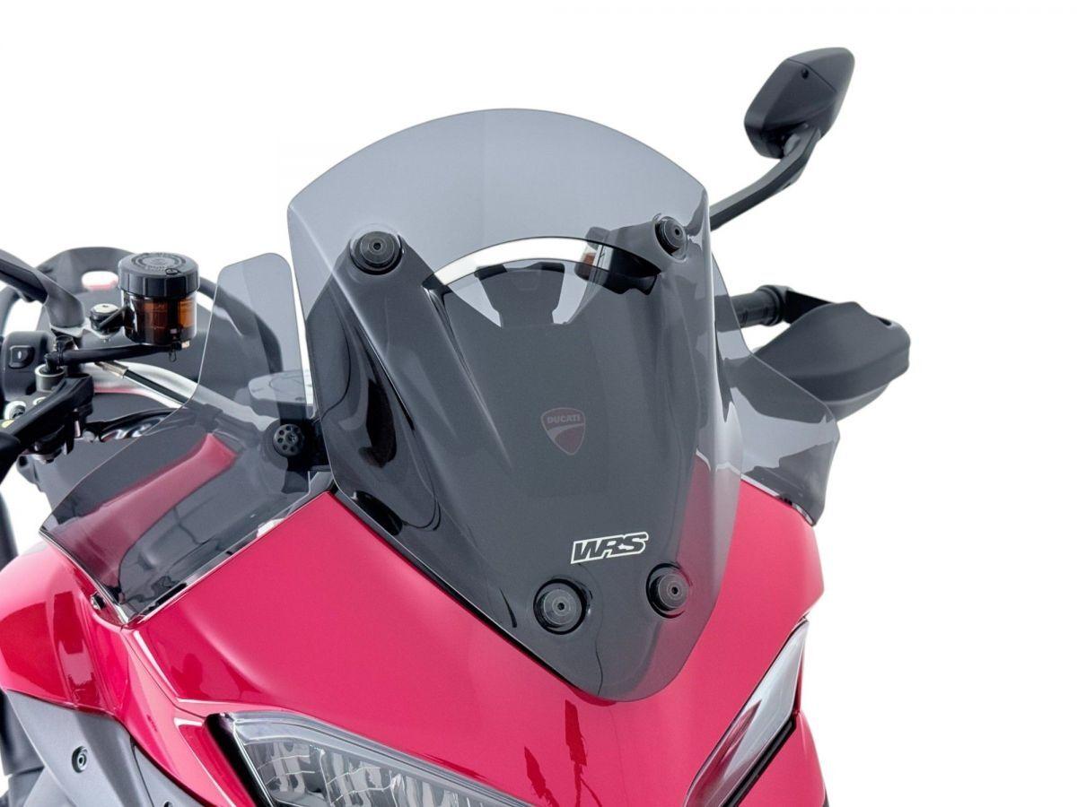 DU037FS - WRS Windscreen For Ducati MultiStrada V2 900 ABS 2025-2026 36.5 cm (14-3/8") - Dark Smoke