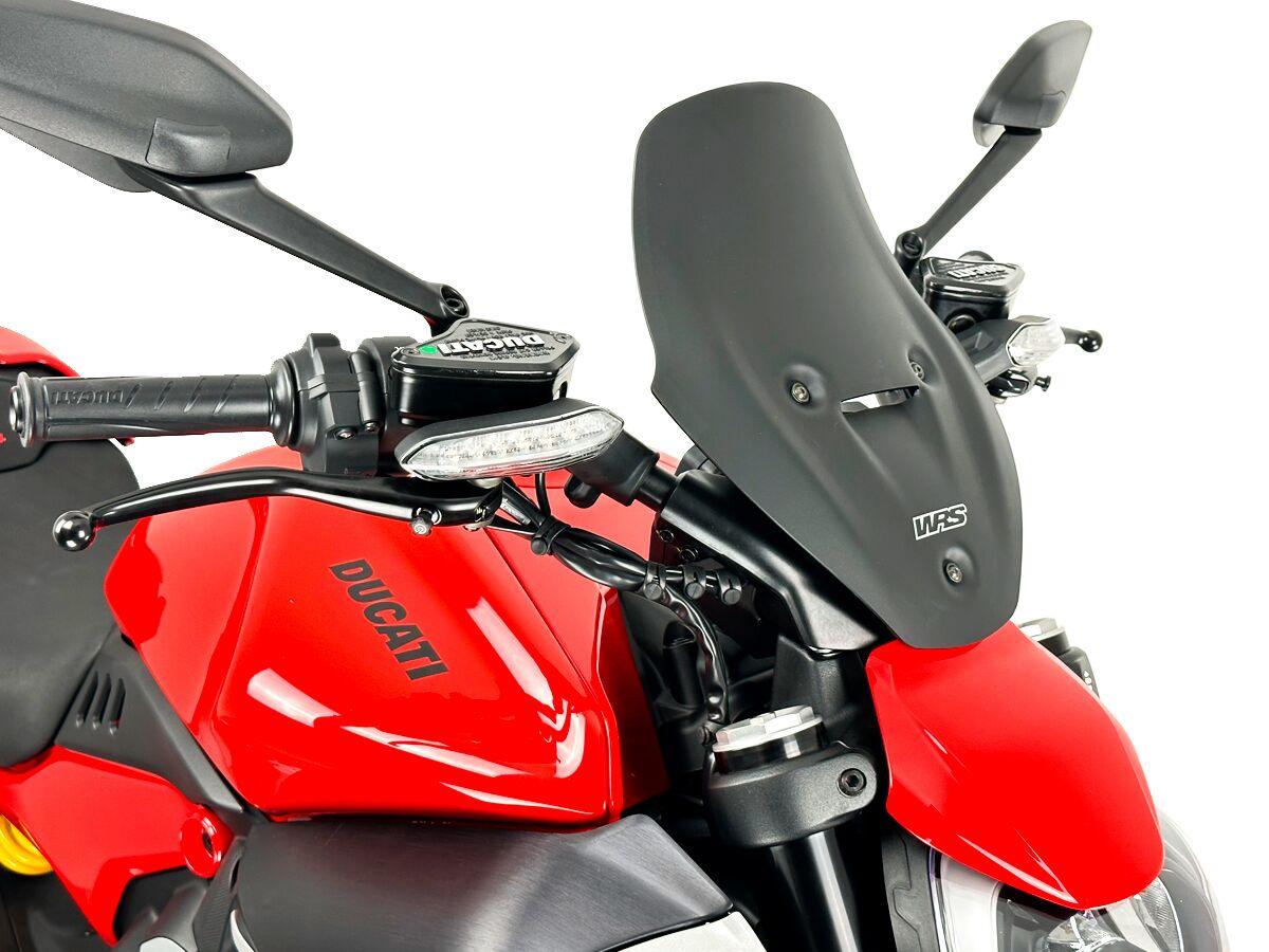 DU029NO - WRS Windscreen For Ducati Diavel V4 1200 ABS 2023-2025 33.5 cm (13-1/4") - Black