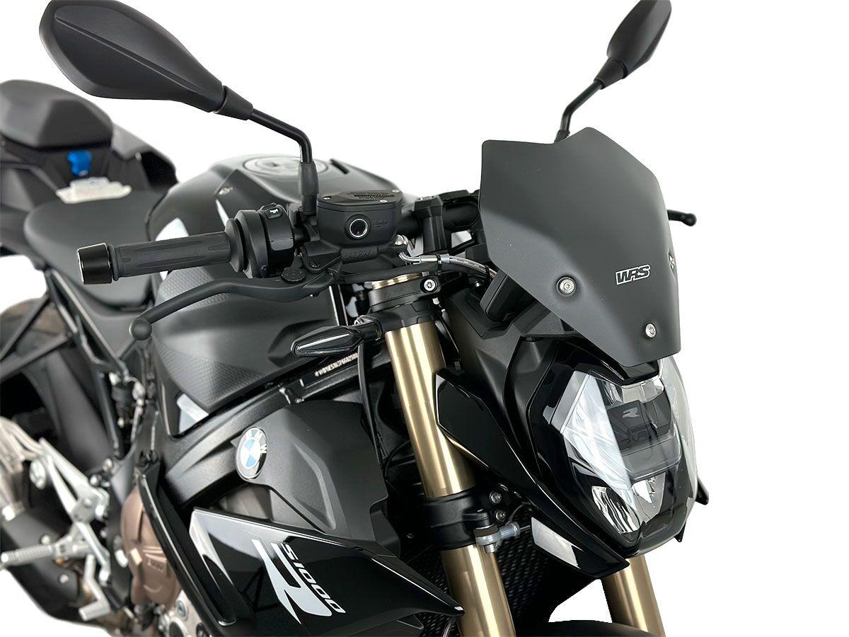 BM077NO - WRS Windscreen For BMW S 1000 R ABS 2022-2024 25 cm (9-7/8") - Black