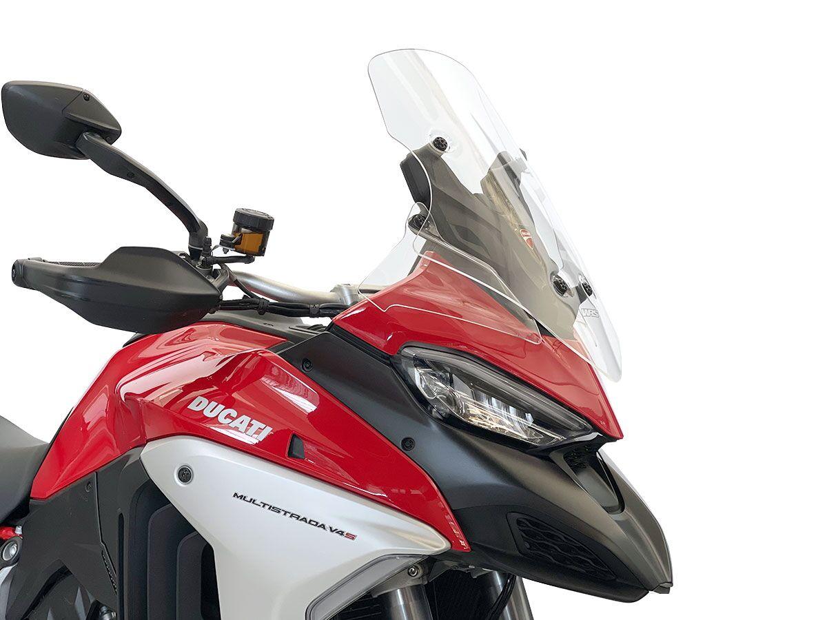 DU017T - WRS Windscreen For Ducati MultiStrada V4 1200 ABS 2021-2024 52 cm (20-1/2") - Clear