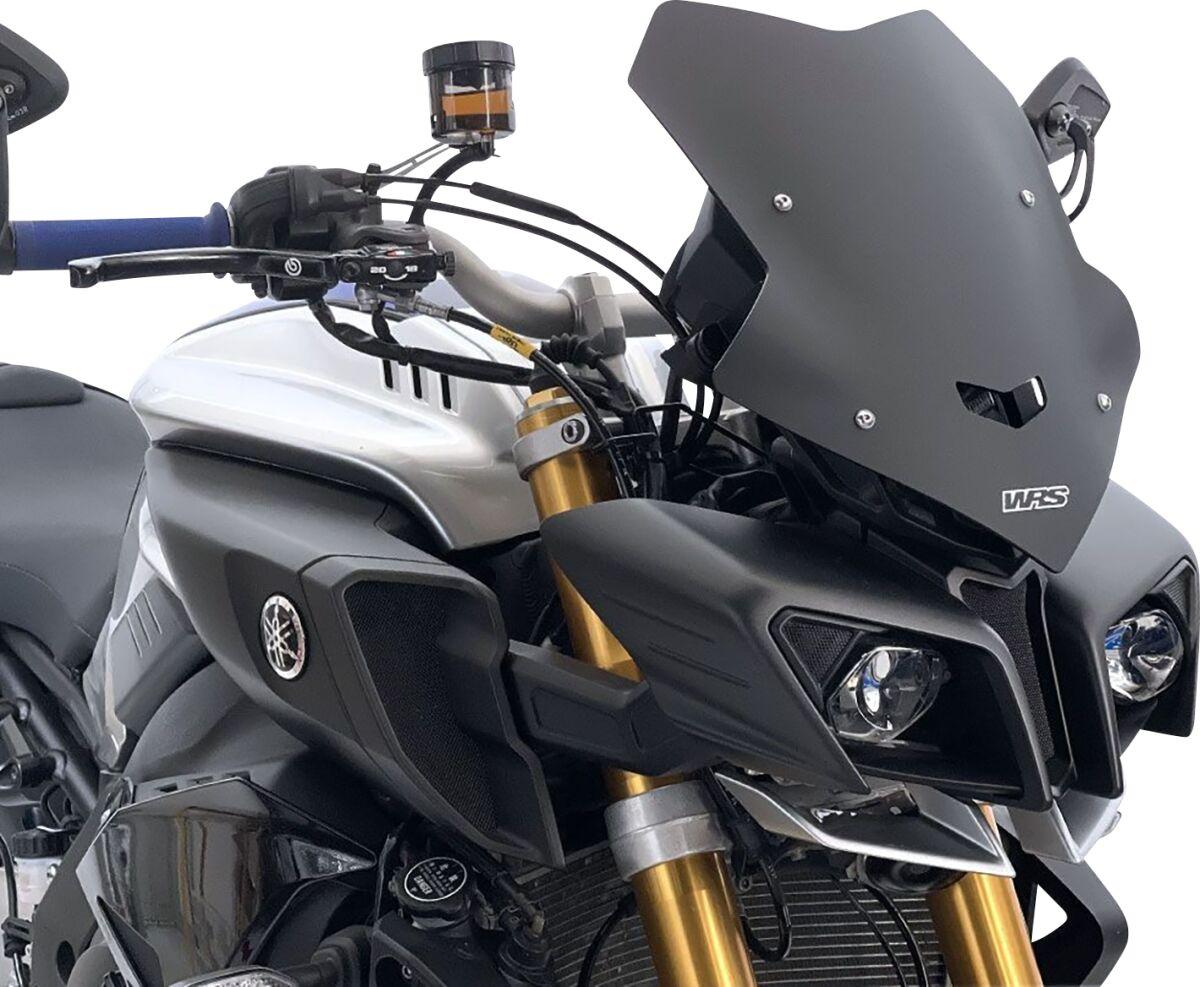 YA026NO - WRS Windscreen For Yamaha MT-10 ABS 2016-2021 34.5 cm (13-1/2") - Black