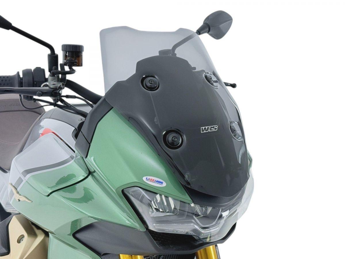 MG008FS - WRS Windscreen For Moto Guzzi V100 1050 Mandello ABS 2022-2024 40.5 cm (16") - Dark Smoke
