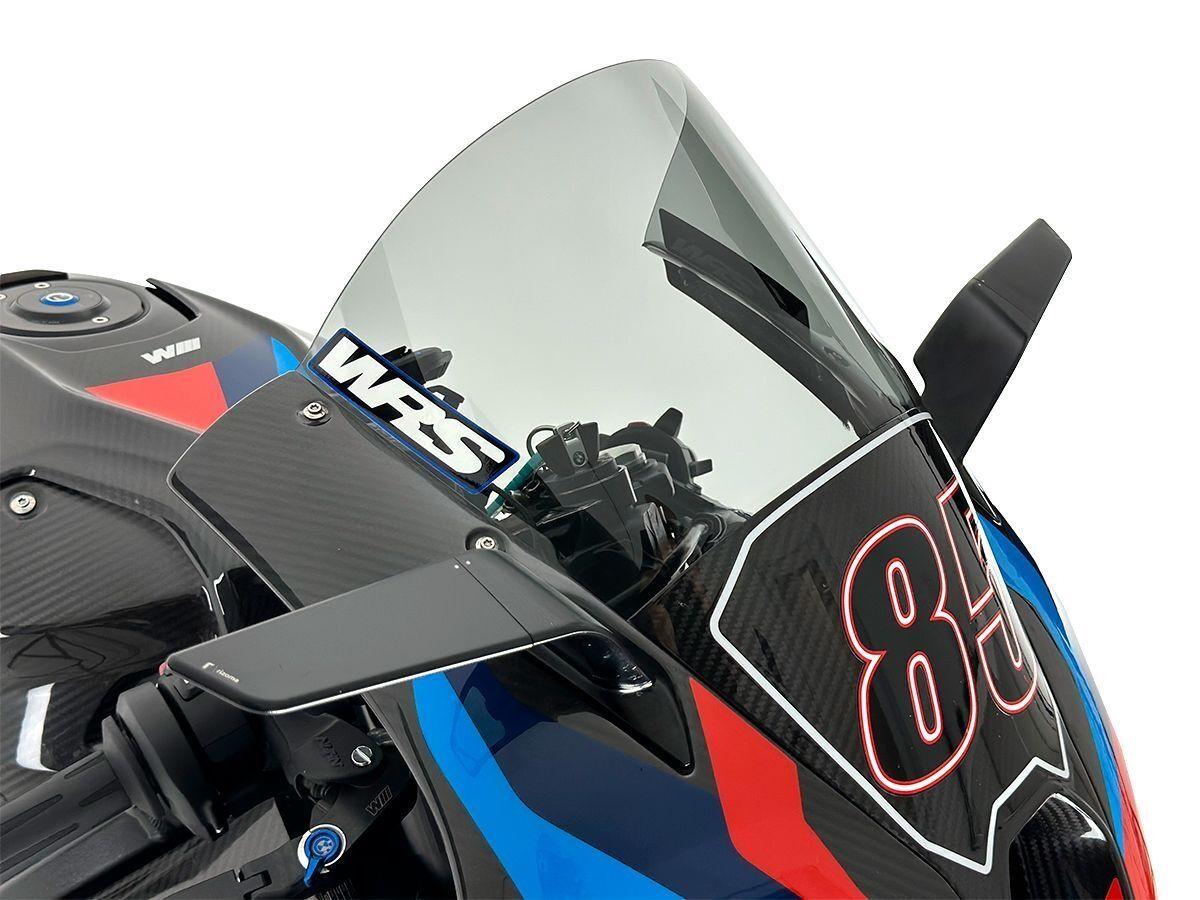 BM100F - WRS Windscreen For BMW M 1000 RR ABS 2023-2024 21.5 cm (8-1/2") - Smoke