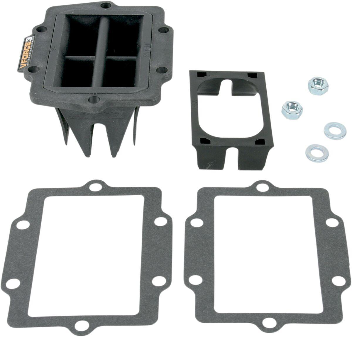 V3R08 - Moto Tassinari V-Force 3 Reed Valve Set For Kawasaki KX500 C 1987 - Black