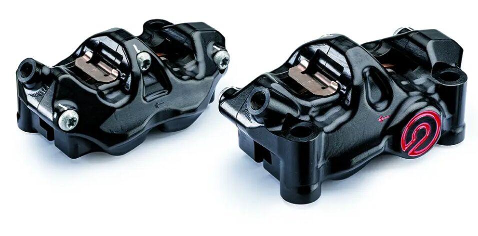 220B47310 - Brembo 484 Cafe Racer Upgrade Brake Caliper Kit For Ducati 1098 2007-2008 Fits Front Left And Right - Black/Red