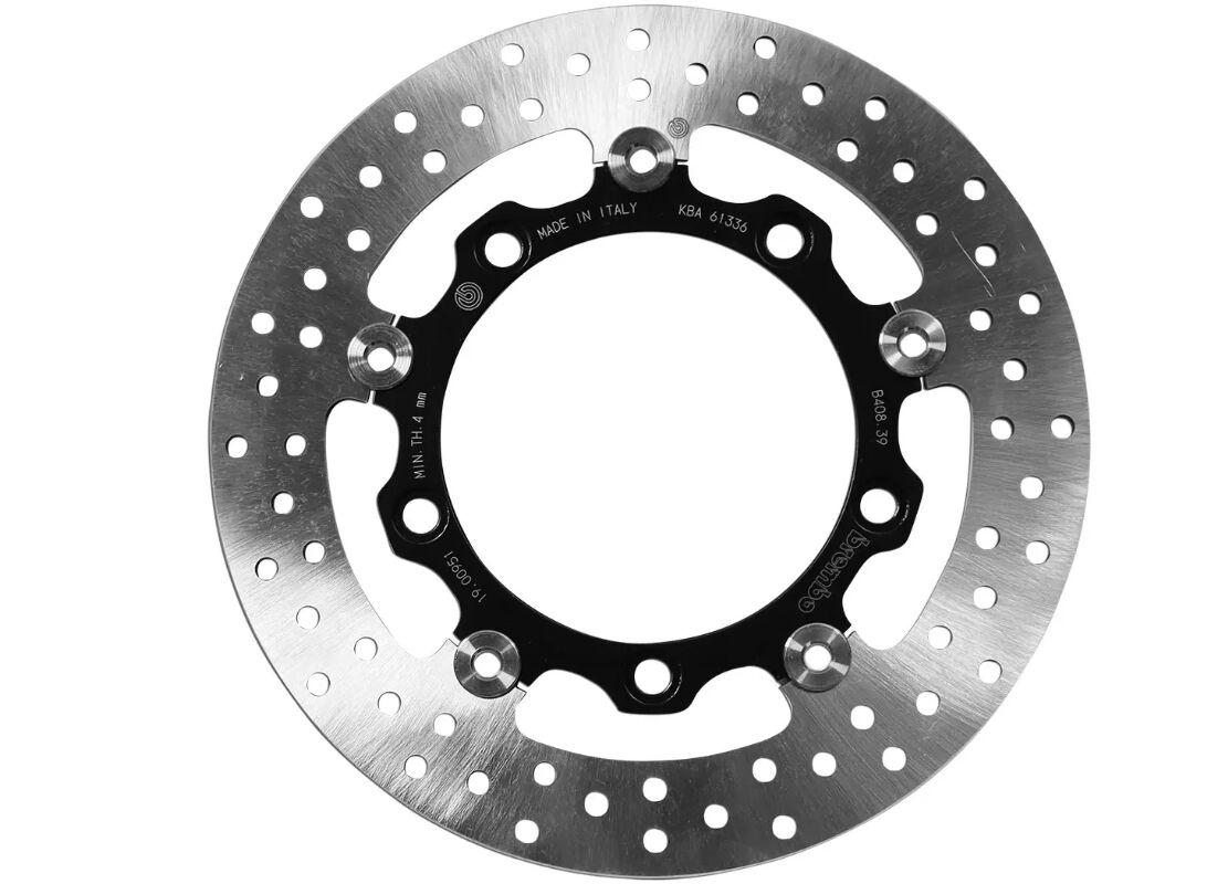Brembo Black/Silver/Stainless Steel 78B40839 - Oro Prime Line Floating Brake Disc For Suzuki An 650 2004-2007 Front