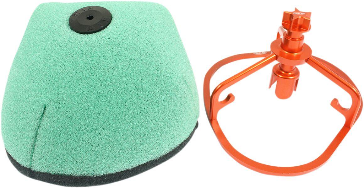 Twin Air Green/Orange 151122C - Powerflow Air Filter Kit For Kawasaki Kxf250 2017-2020