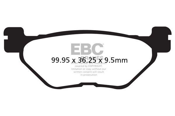 FA319/2V - EBC Vee Semi-Sintered Brake Pads For Yamaha FJR 1300 2001-2005 Rear